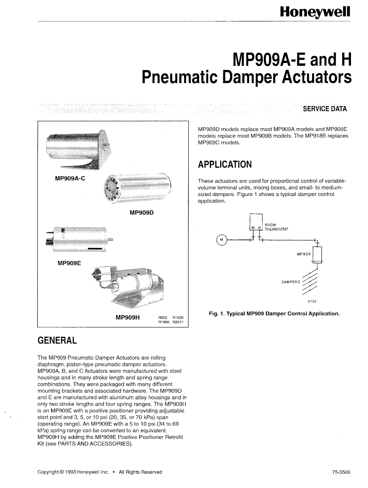 Honeywell MP909 Reference Manual