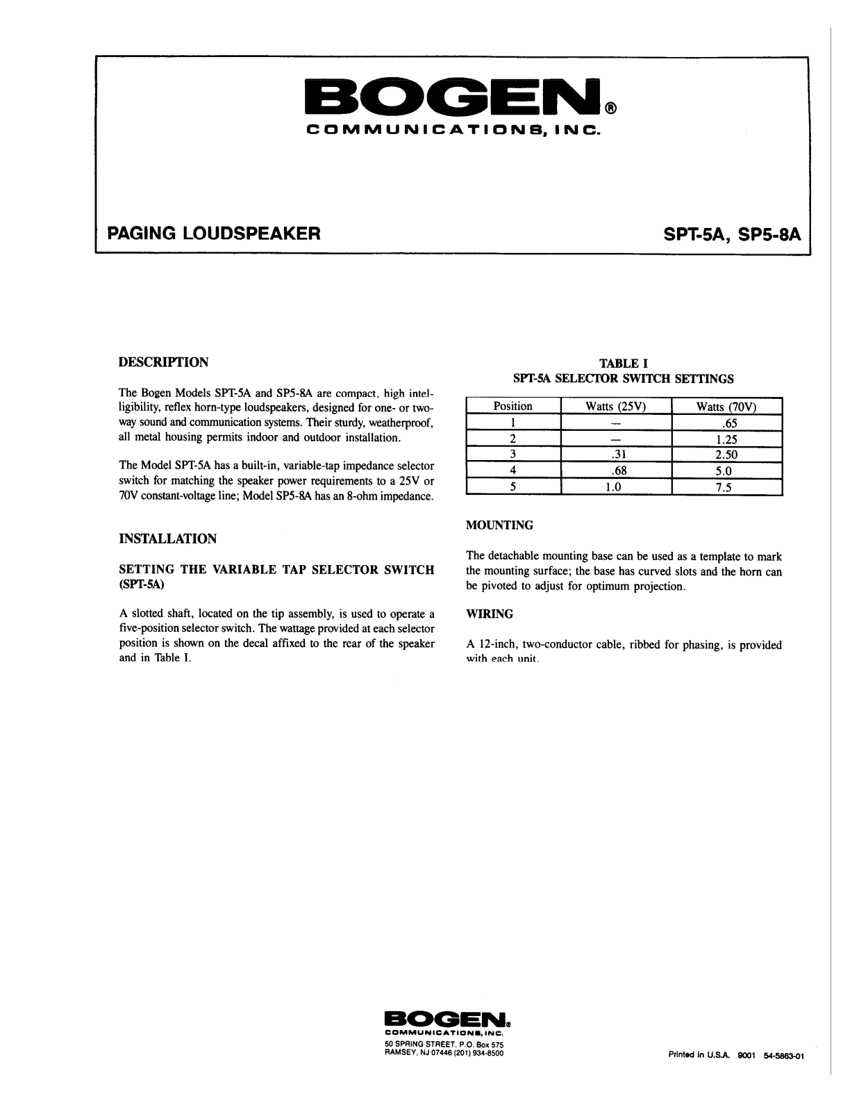 Biogen Idec SPT-5A User Manual