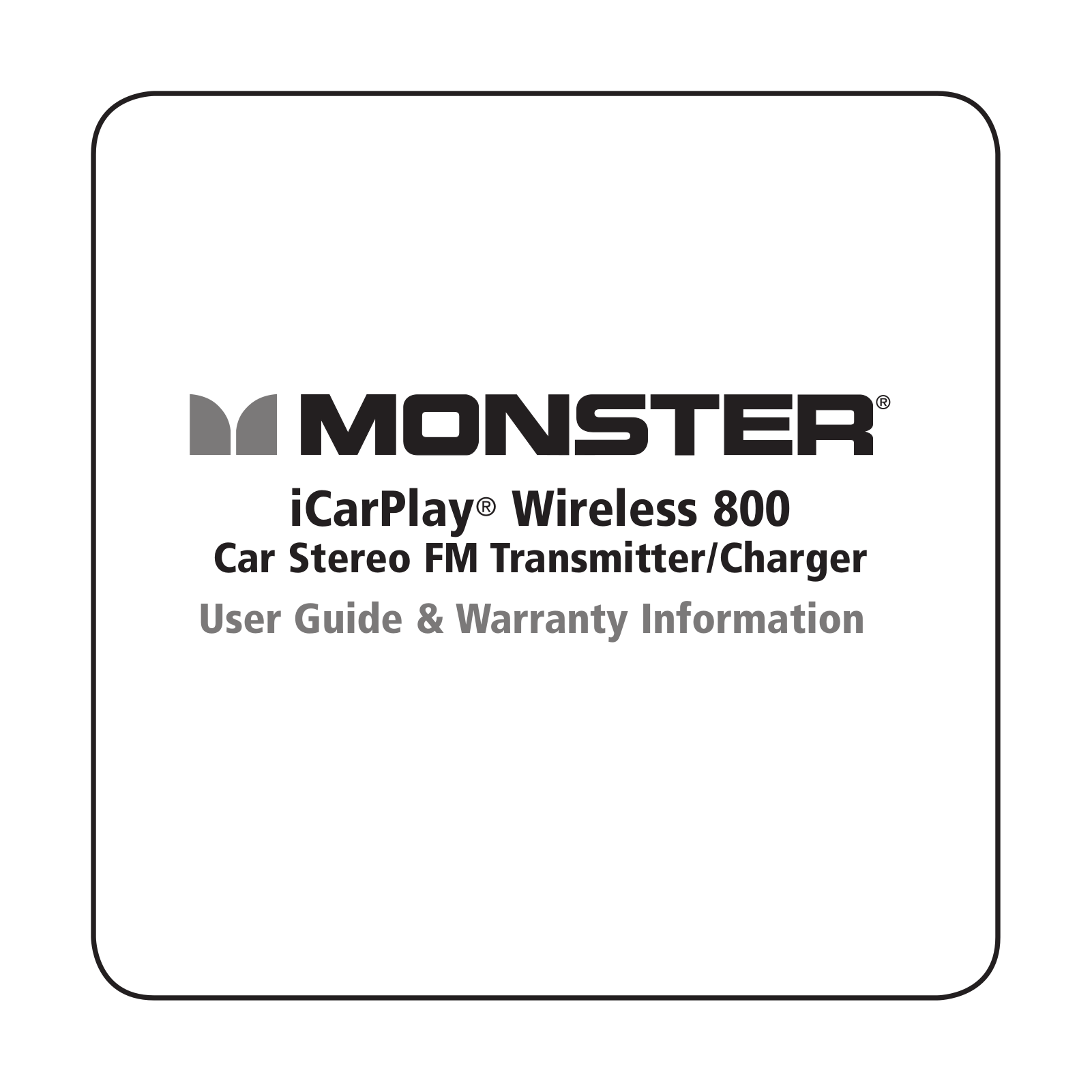 Monster iCarPlay Wireless 800 User Manual