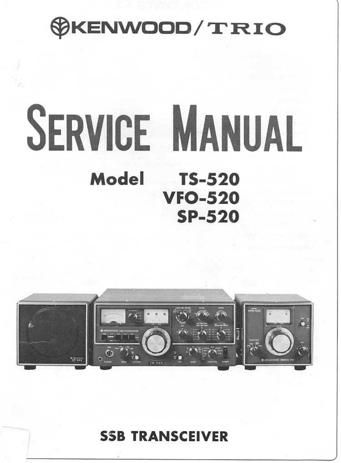 Kenwood VFO-520, SP-520, TS-520 Service Manual