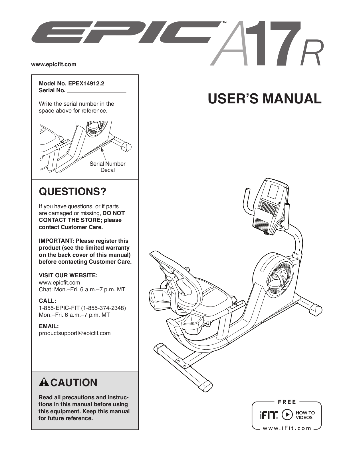 Epic EPEX149122 Owner's Manual