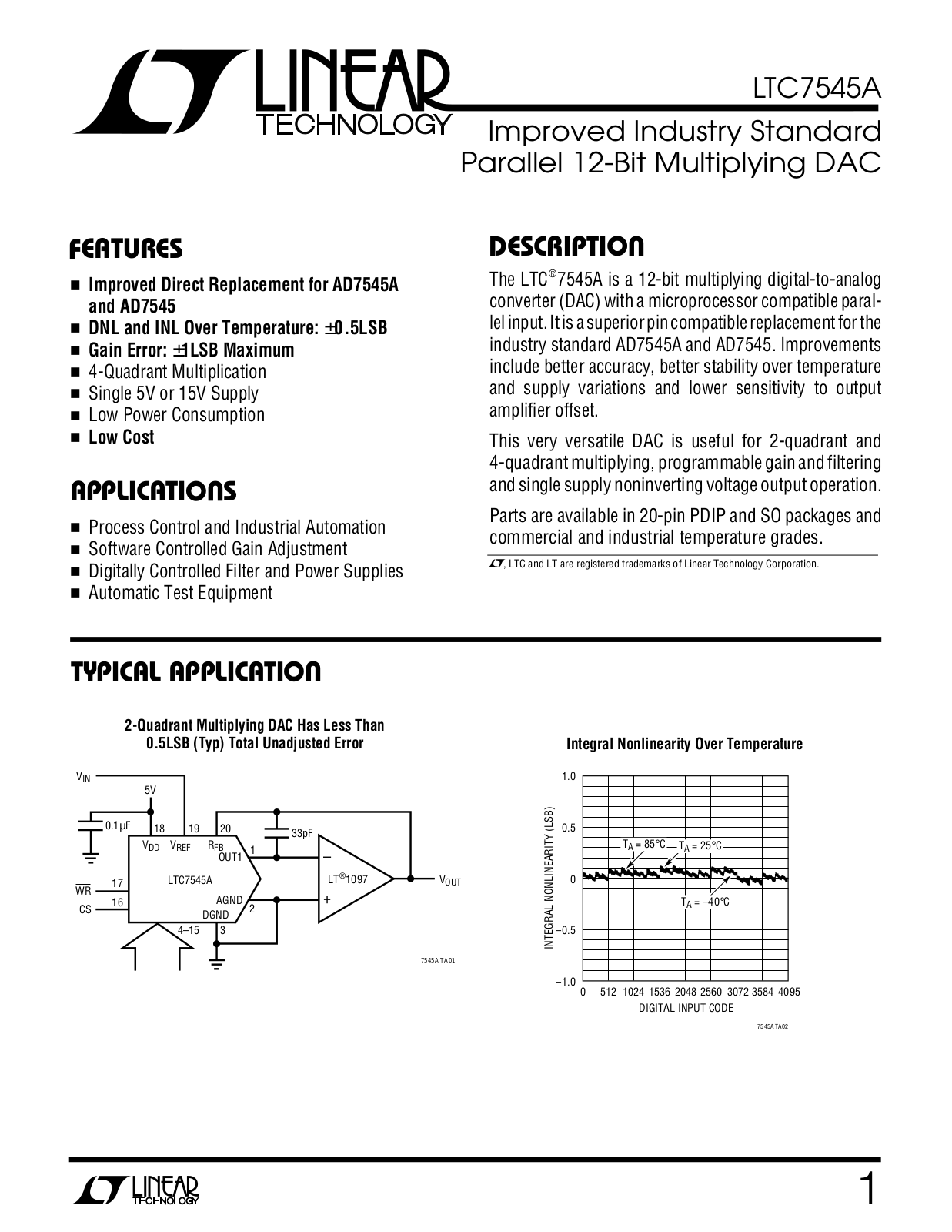 Linear Technology LTC7545A Datasheet