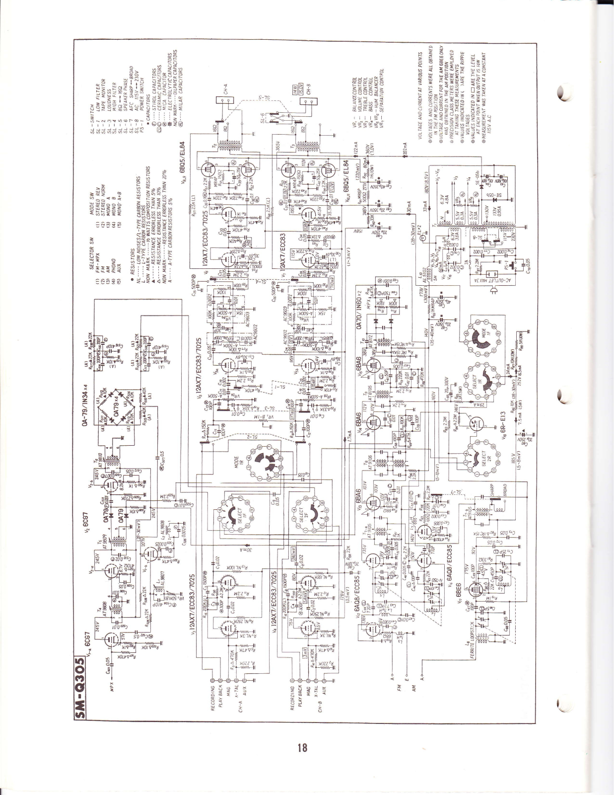 Pioneer SMQ-305 Schematic