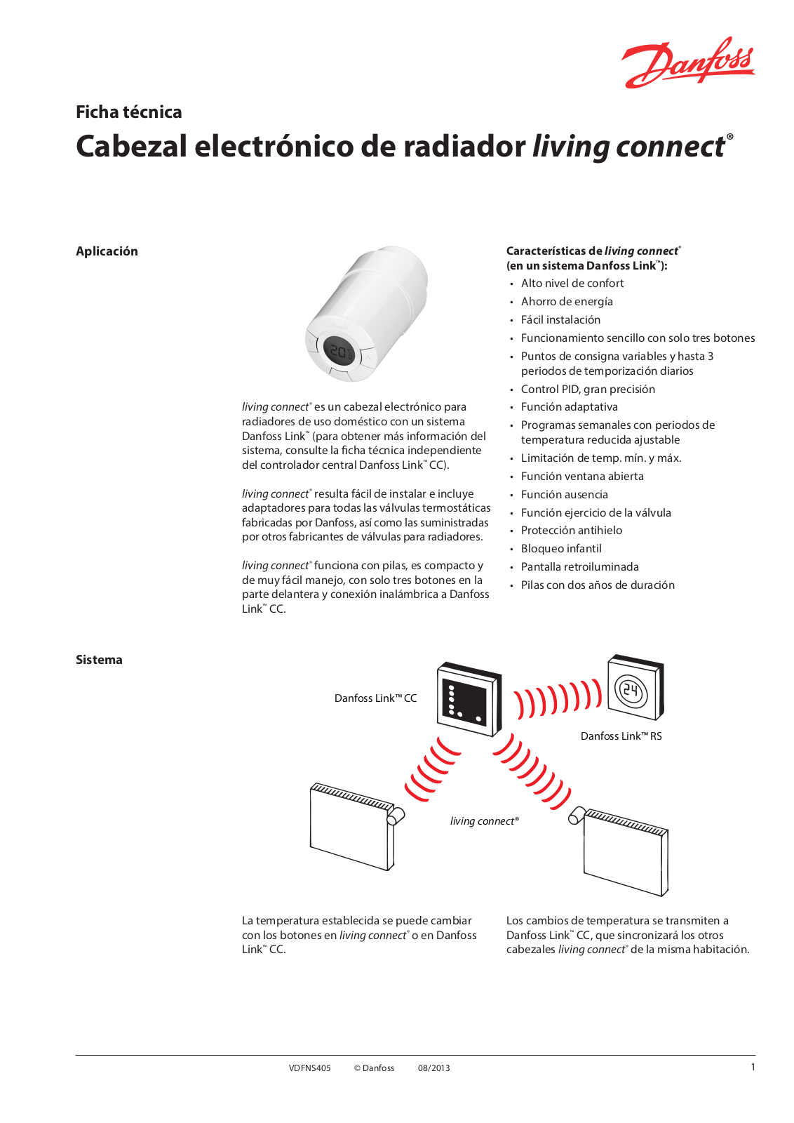 Danfoss living connect Data sheet