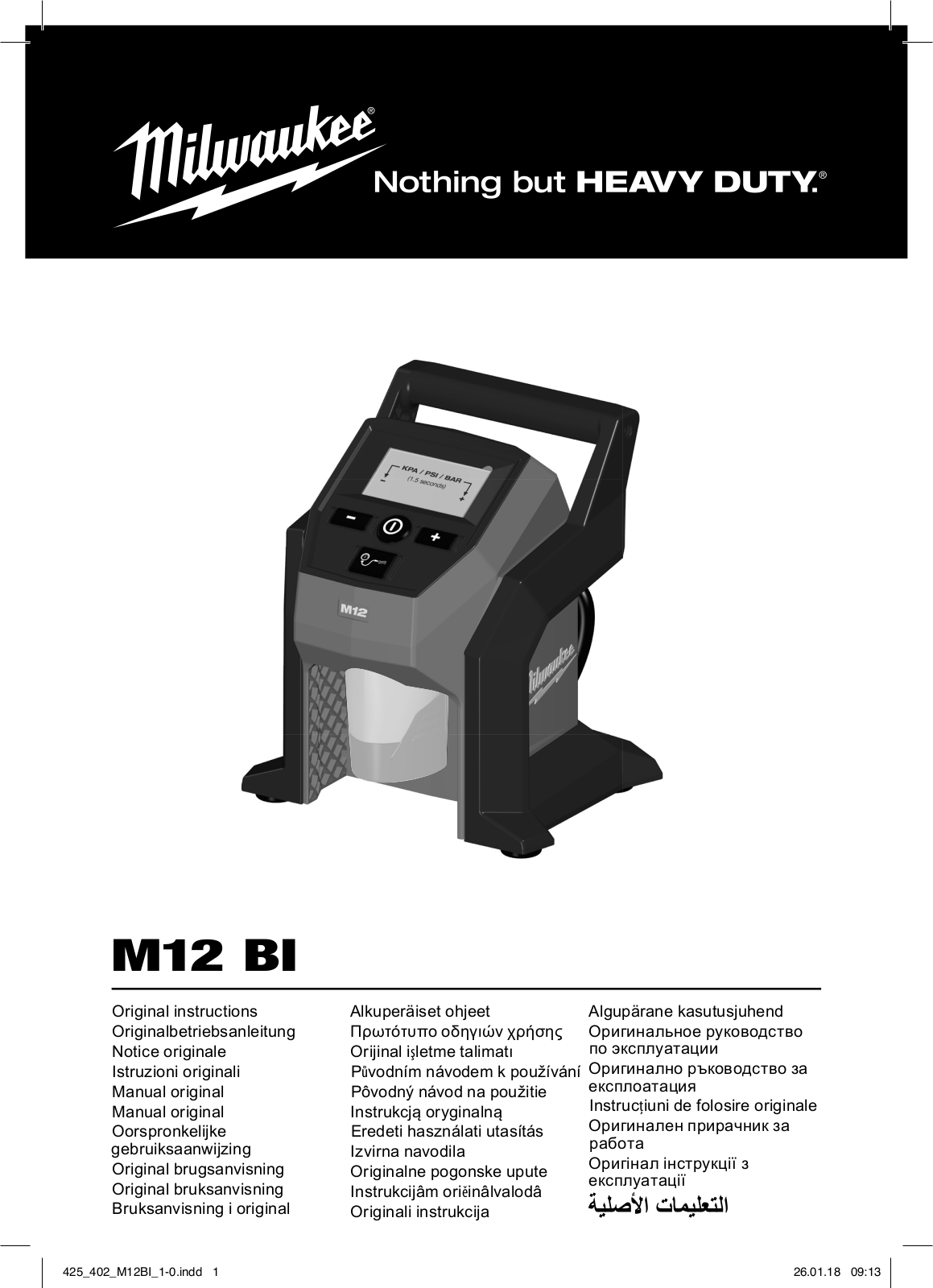 Milwaukee M12 BI-0 User Manual