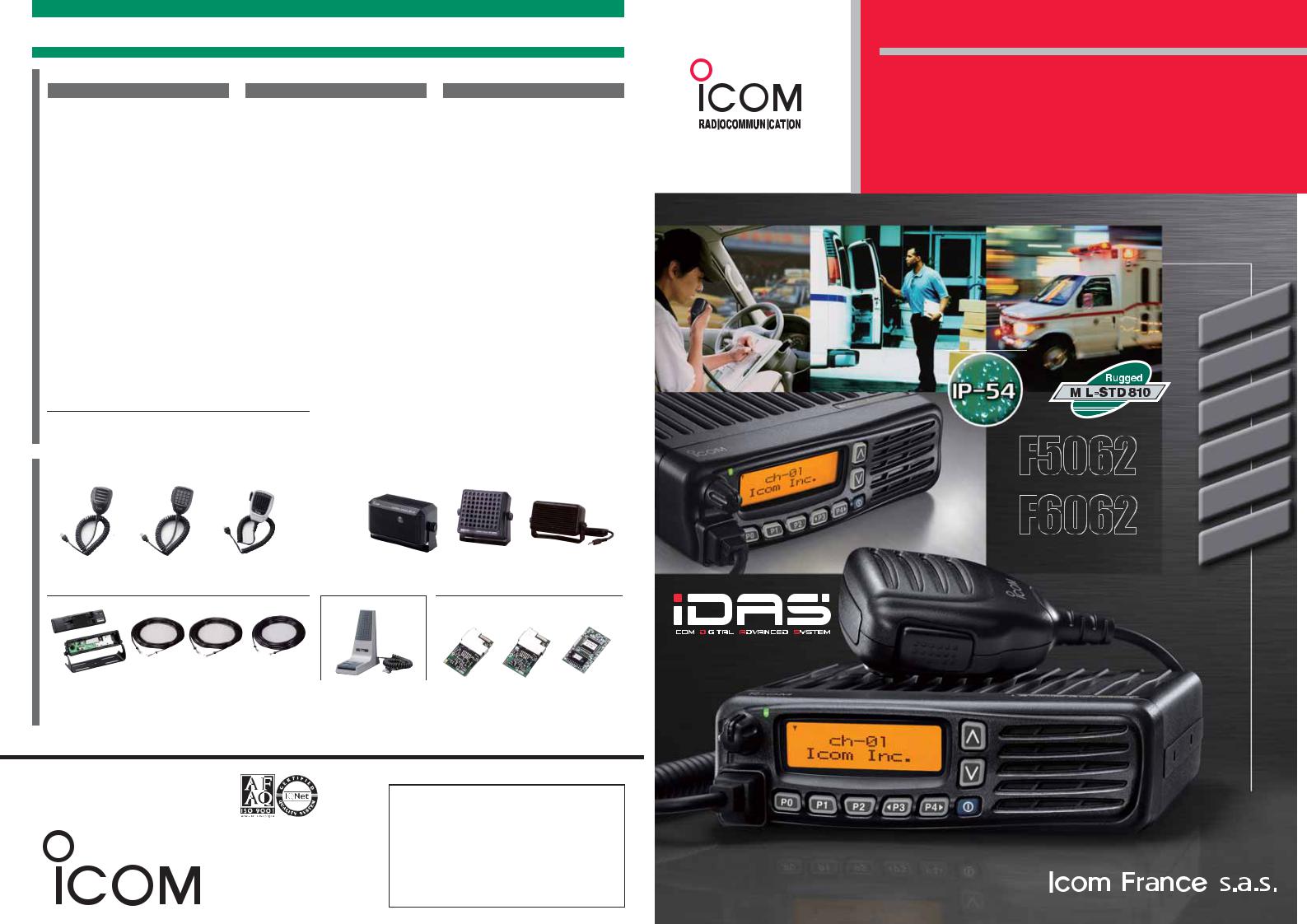 ICOM IC-F5062, IC-F6062 User Manual
