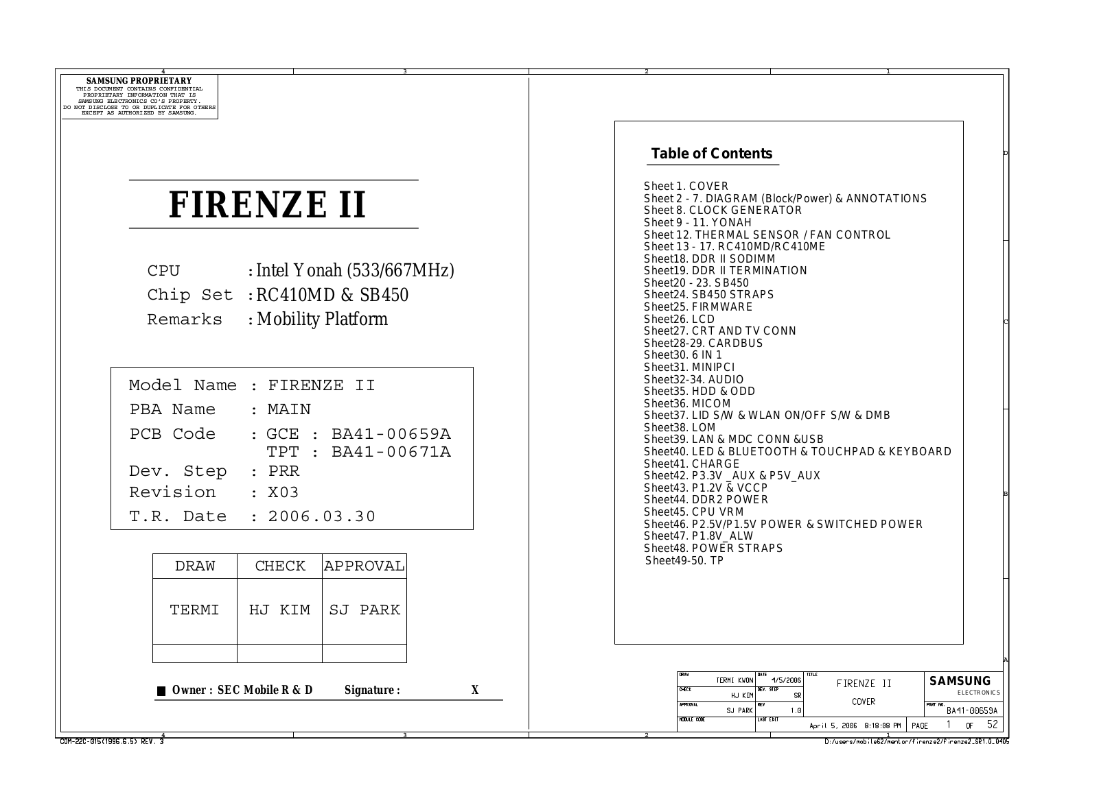 SAMSUNG NT-R41PLUS System Schematic Diagram