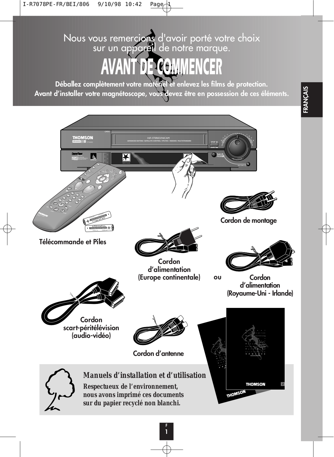 THOMSON VPH 6880 User Manual