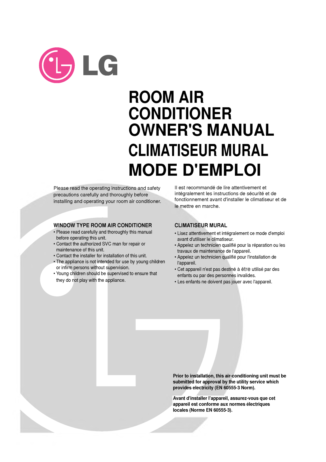 LG LW-C1266HL User Manual