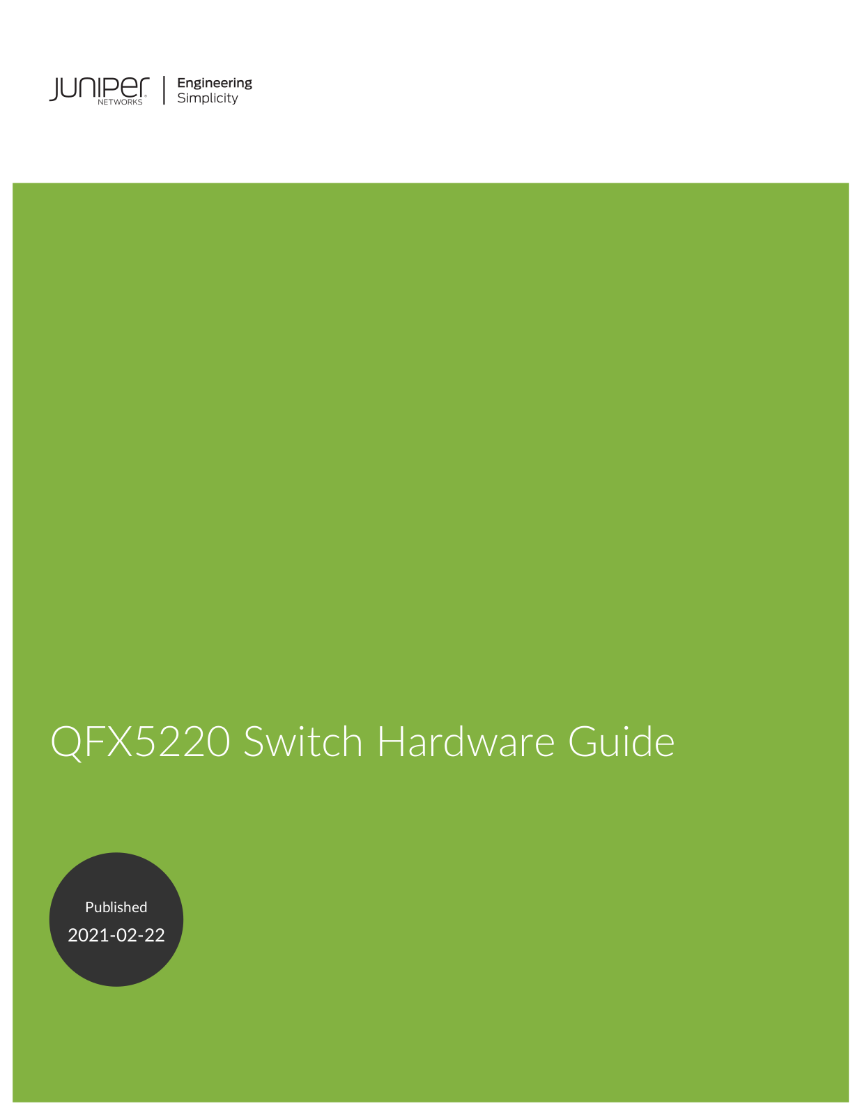 Juniper QFX5220 Hardware Guide