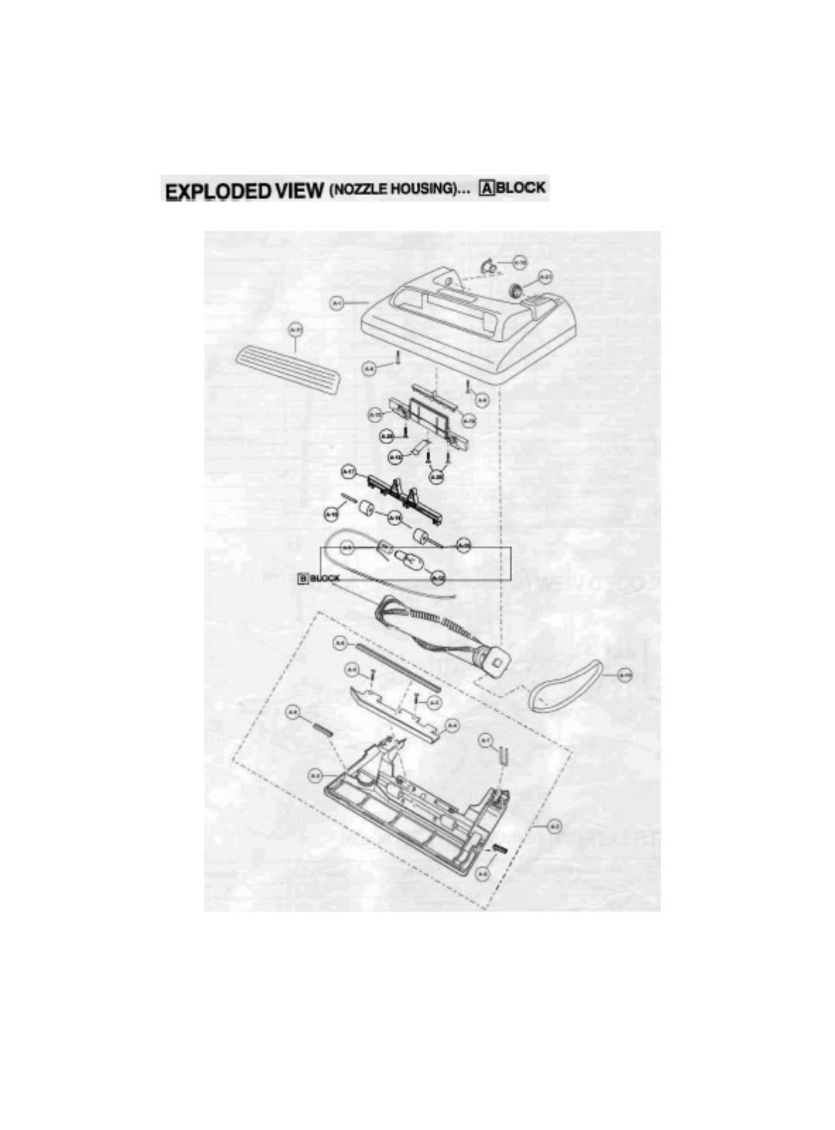 Panasonic Mc-v200 Parts List