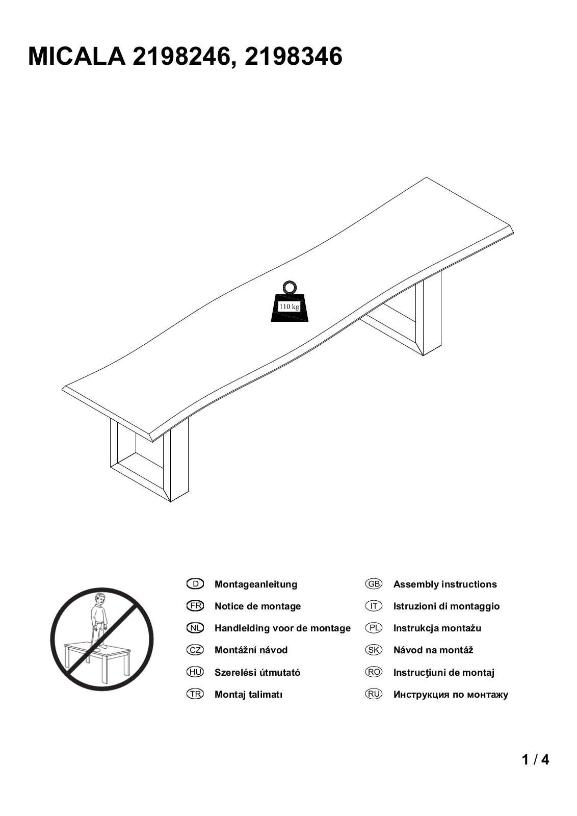 Home affaire Micala Assembly instructions