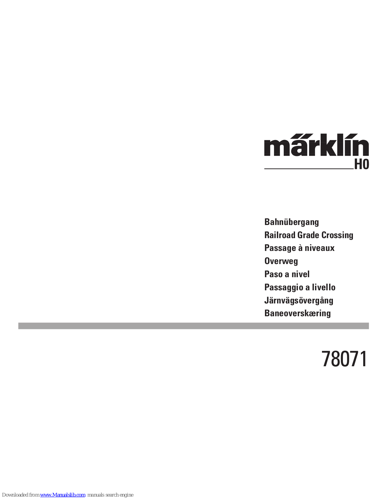 marklin 78071 User Manual - ManualMachine.com