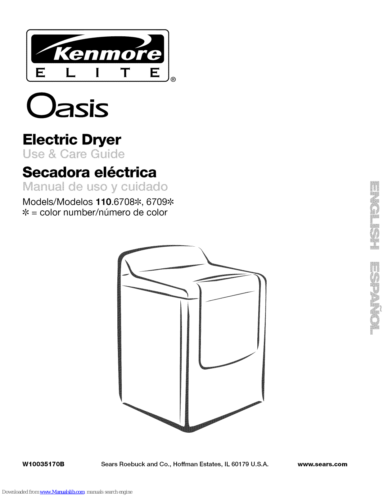 Kenmore 110.6708, 110.6709, Oasis 110.6708, Oasis 110.6709 Use & Care Manual - ManualMachine.com