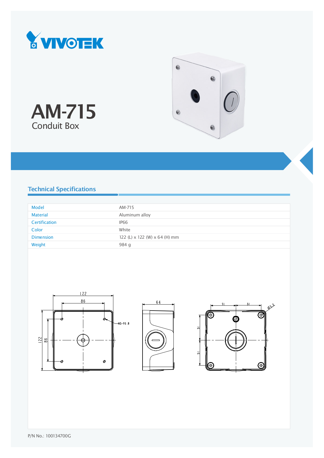 Vivotek AM-715 Specsheet