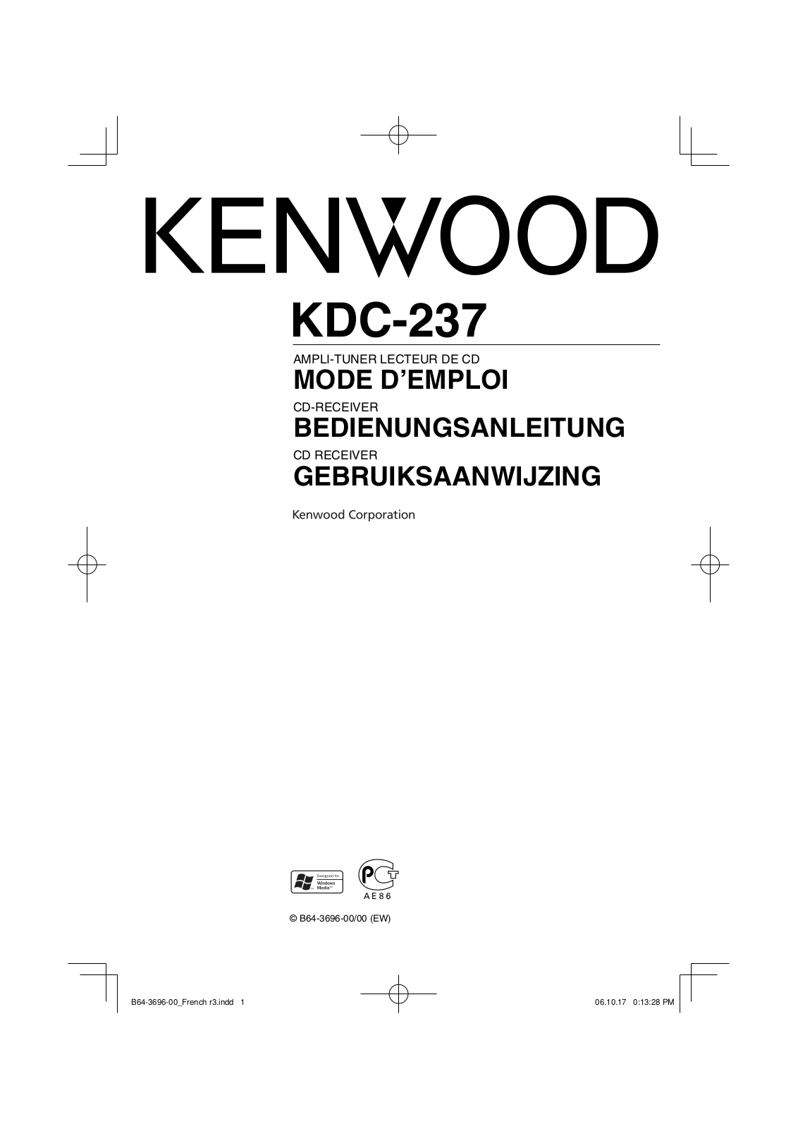 Kenwood KDC-237 User Manual