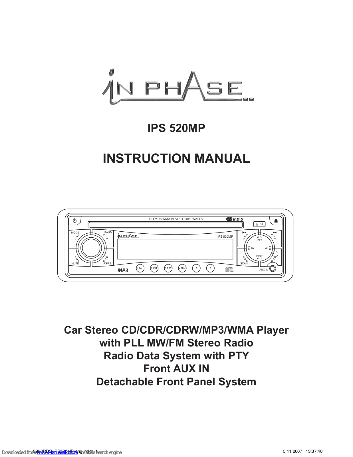 In Phase IPS 520MP Instruction Manual