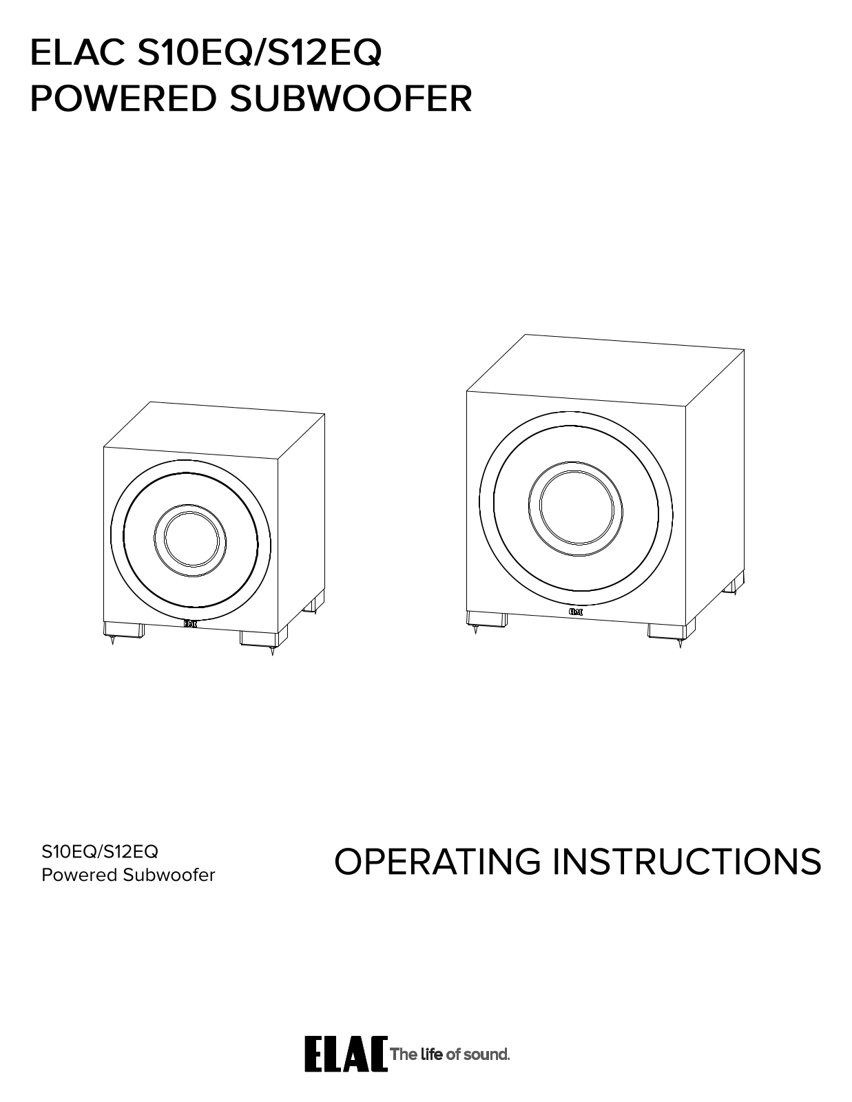 Elac Debut S10EQ Installation manual