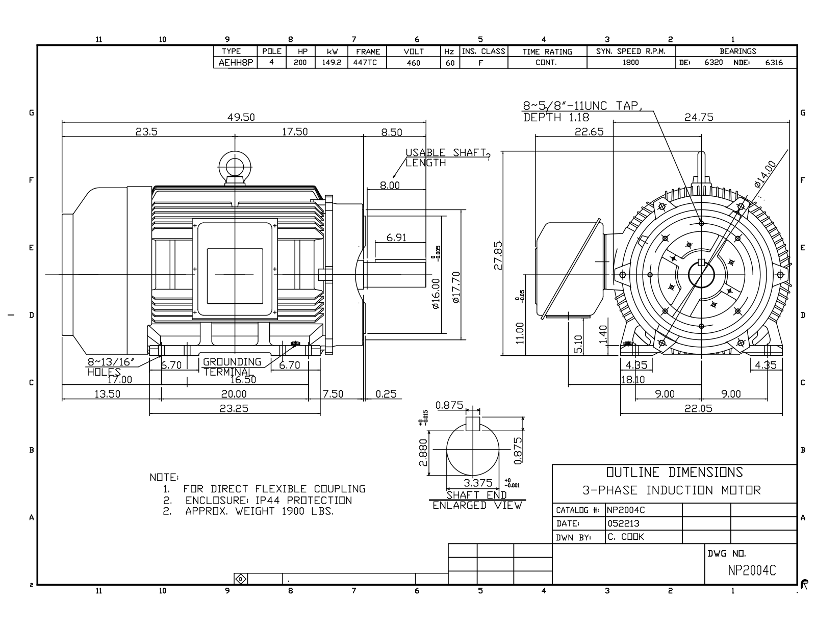 Teco NP2004C Reference Drawing