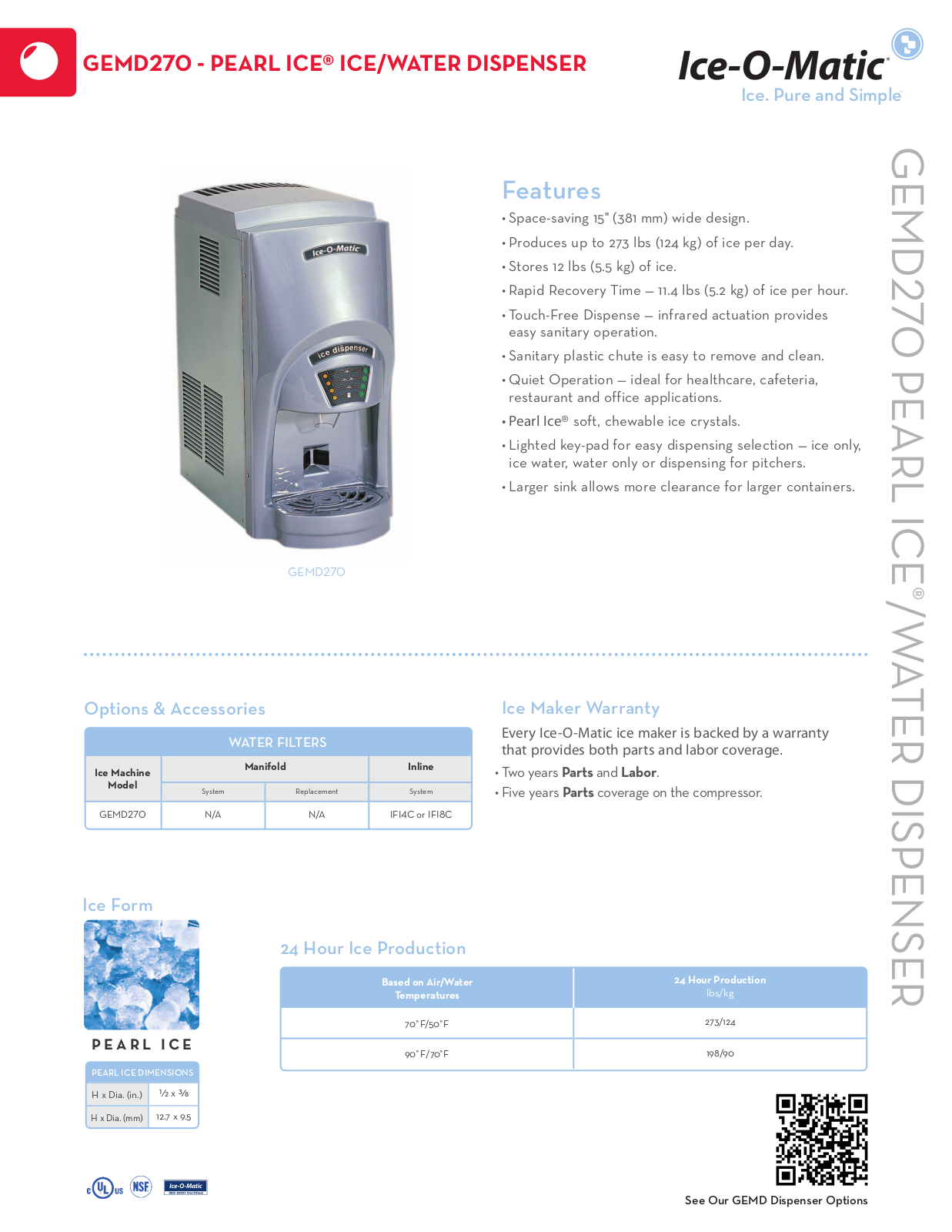 Ice-O-Matic GEMD270 User Manual