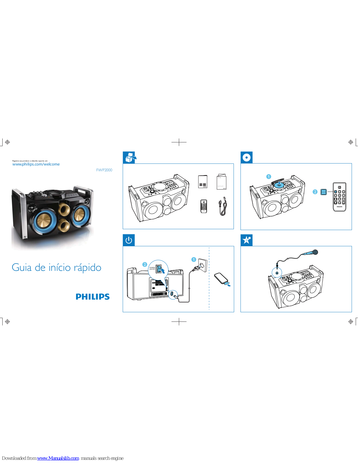 Philips FWP2000/78, FWP2000 Quick Start Manual - ManualMachine.com