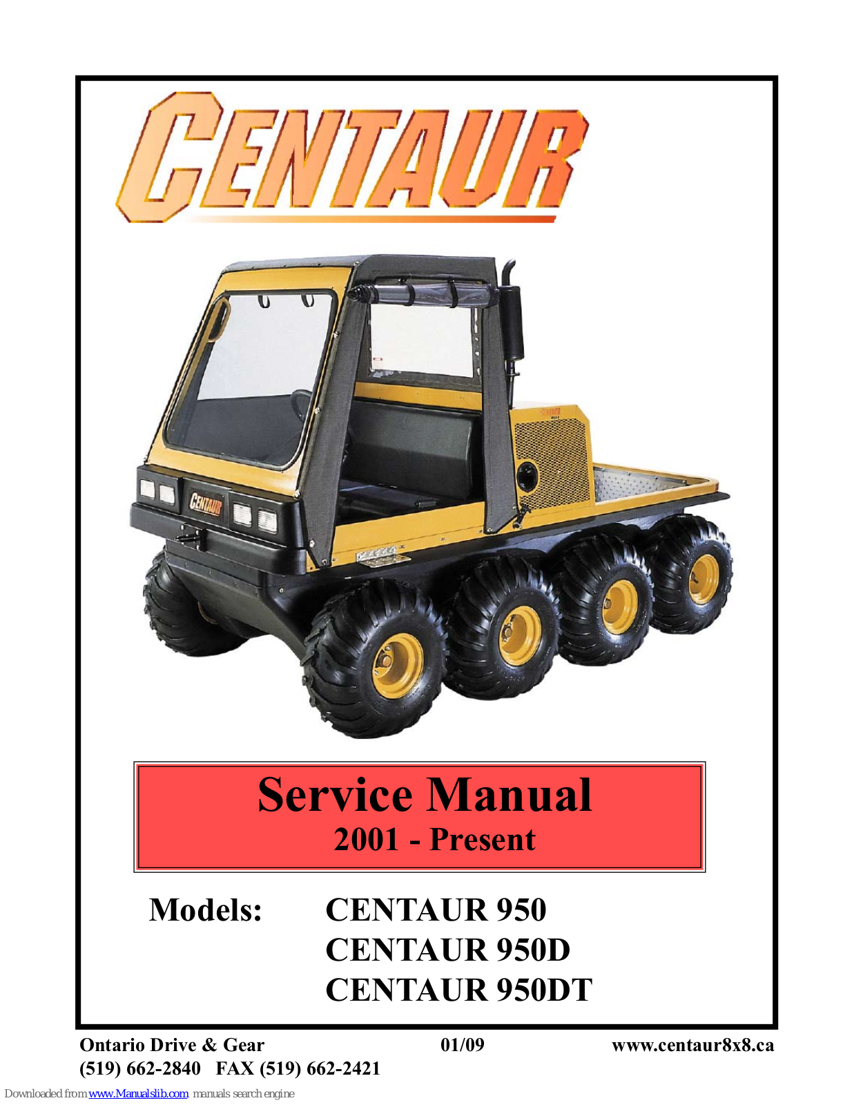 Centaur 950, CENTAUR 950DT, CENTAUR 950D, 2001 950, 2001 950D Service Manual - ManualMachine.com