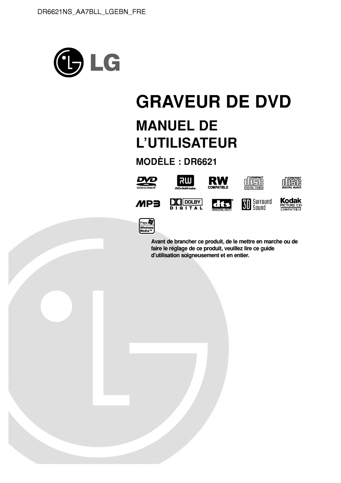 LG DR-6621 User Manual