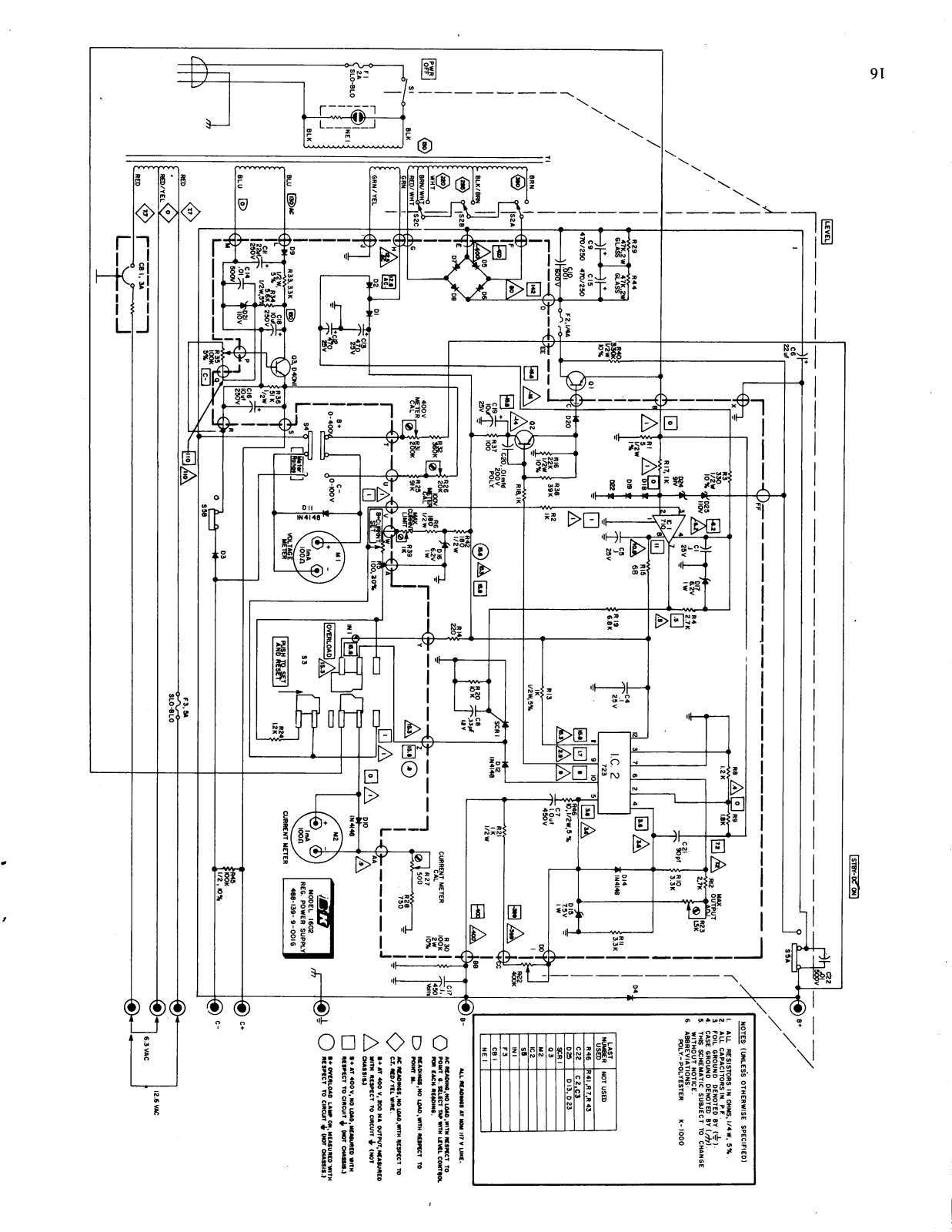 B&K 1602 Schematic