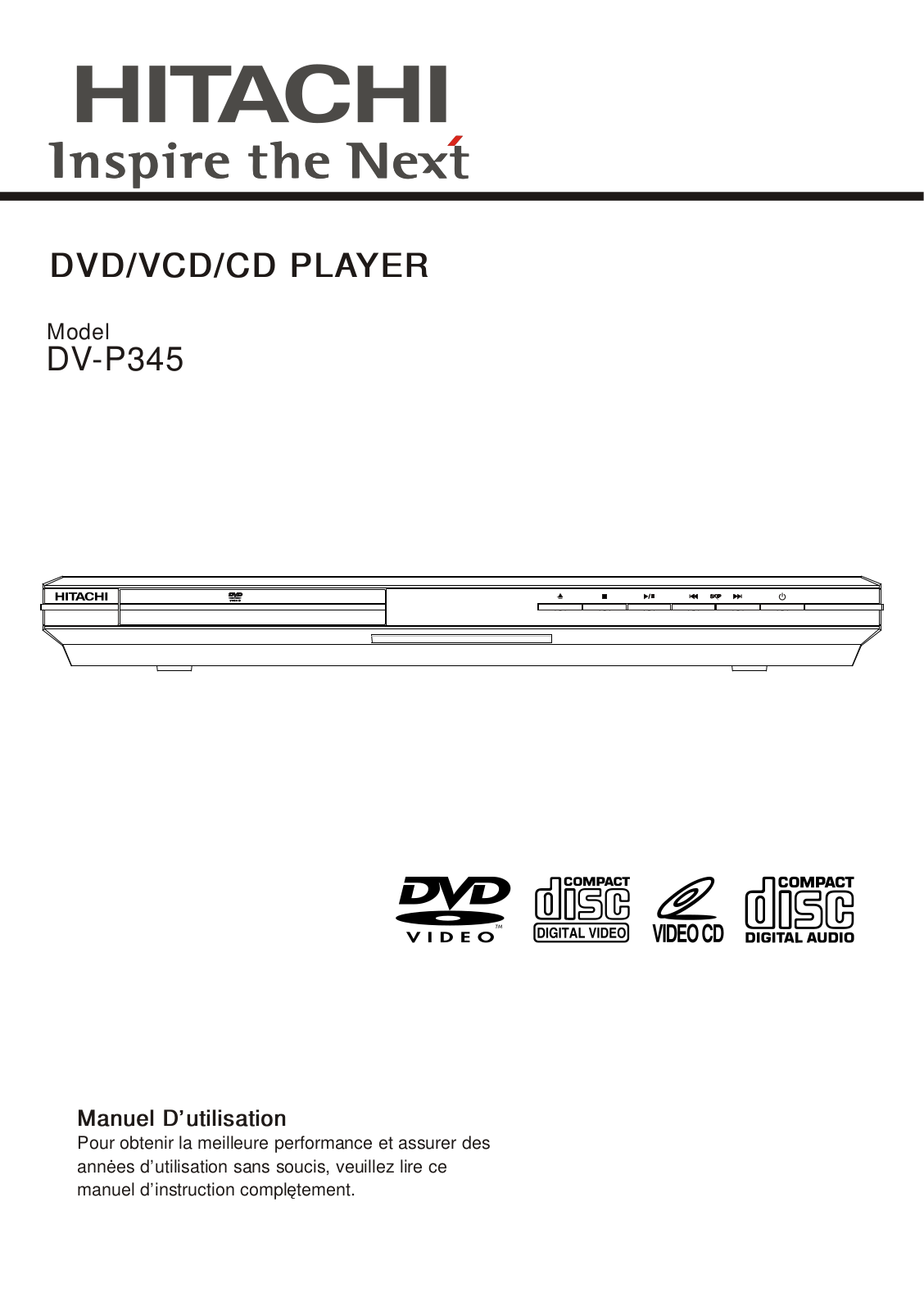 HITACHI DV-P345E User Manual