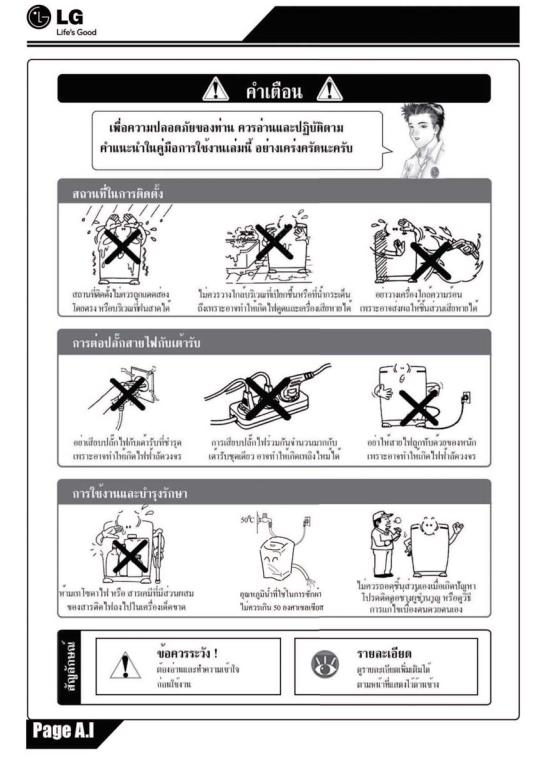 LG WF-T1076TD Instruction manual