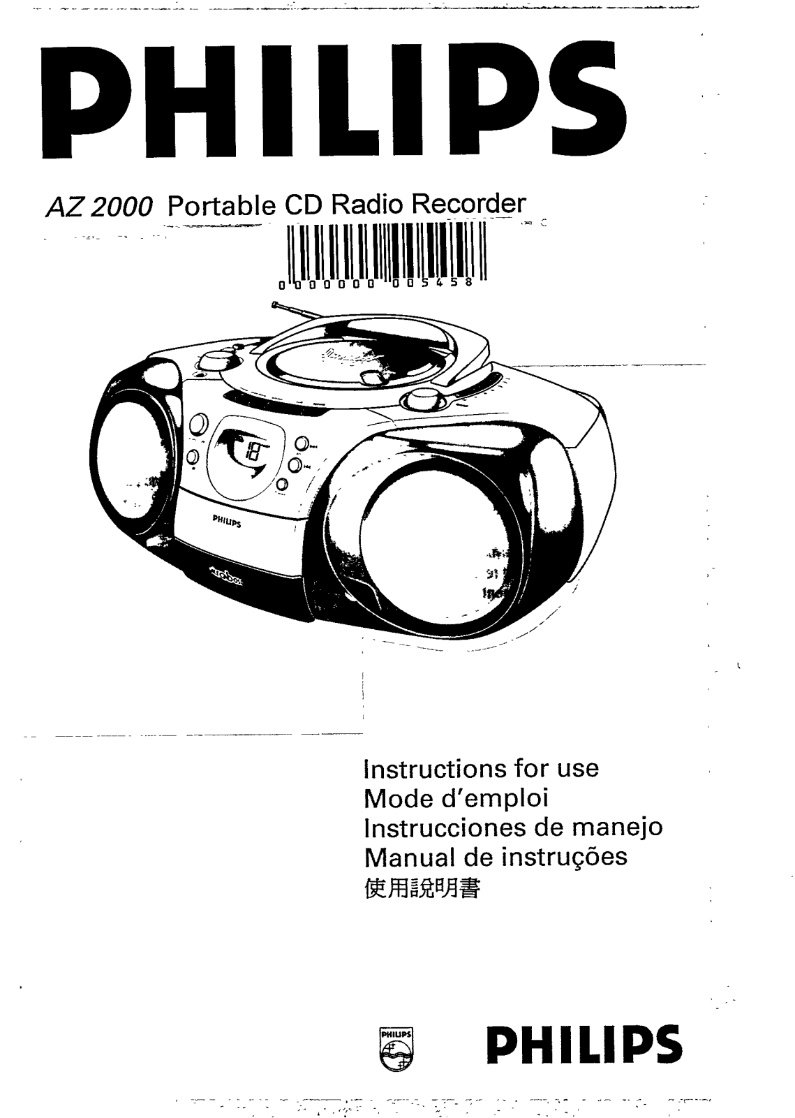 Philips AZ2000/19, AZ2000/05, AZ2000/01, AZ2000/00 User Manual