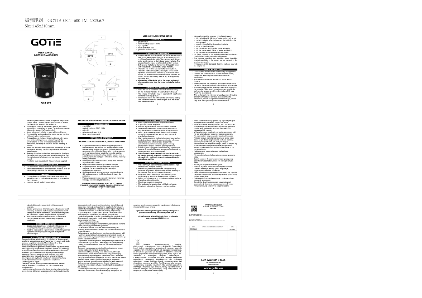 GOTIE GCT-600C, GCT-600B User guide - ManualMachine.com
