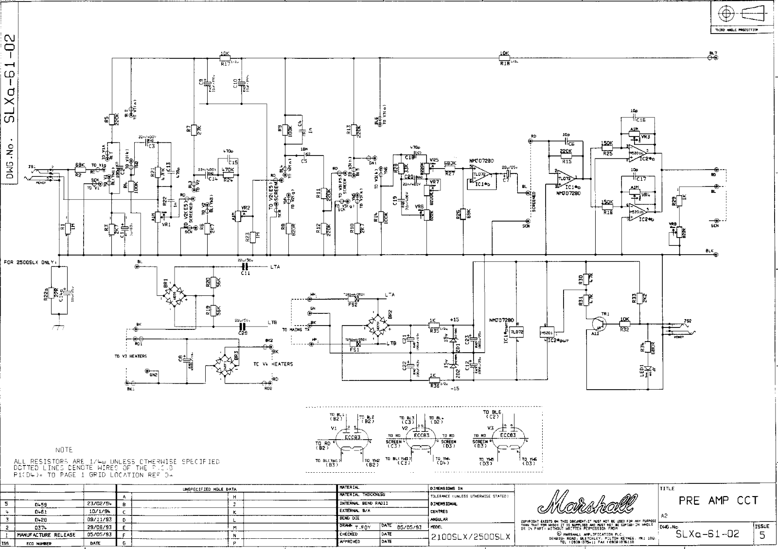 Marshall 2500 schematic