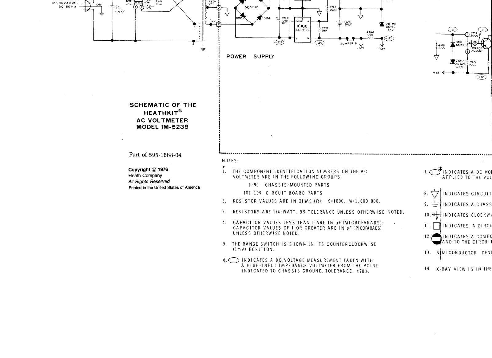 Heath Company IM-5238 Schematic