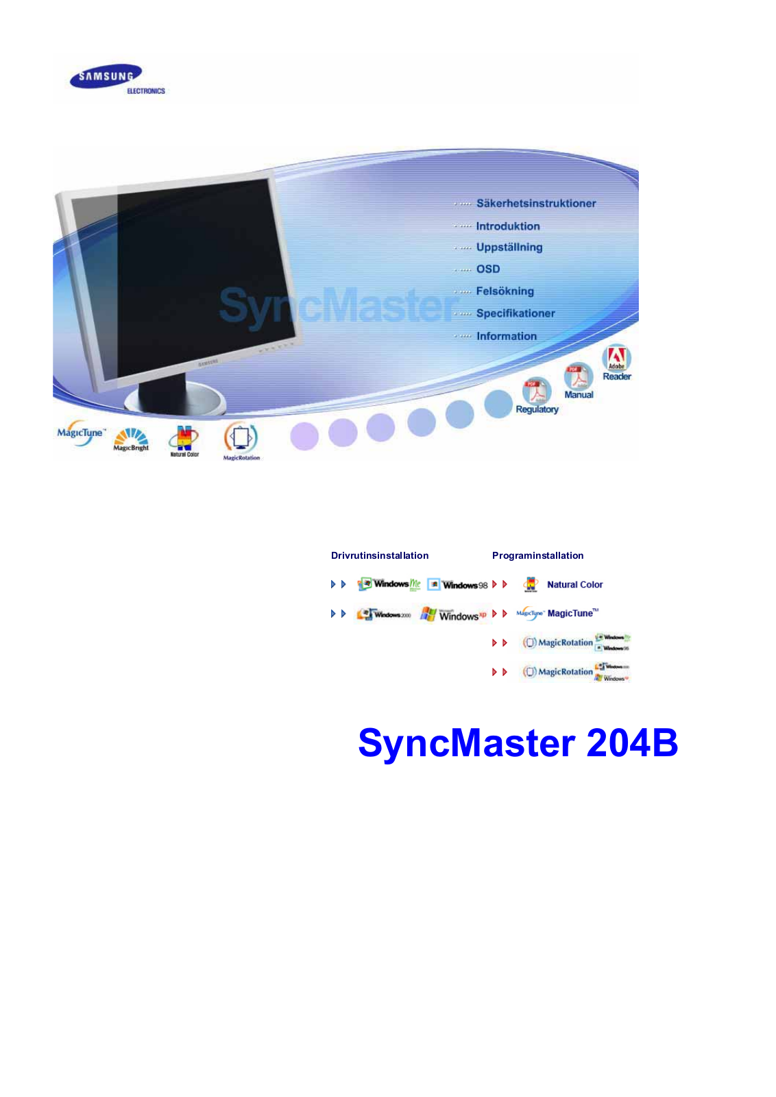 Samsung SYNCMASTER 204B User Manual