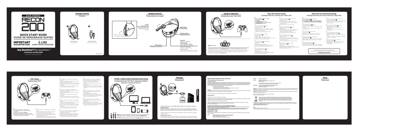 Turtle Beach ear force recon 200 Instruction manual