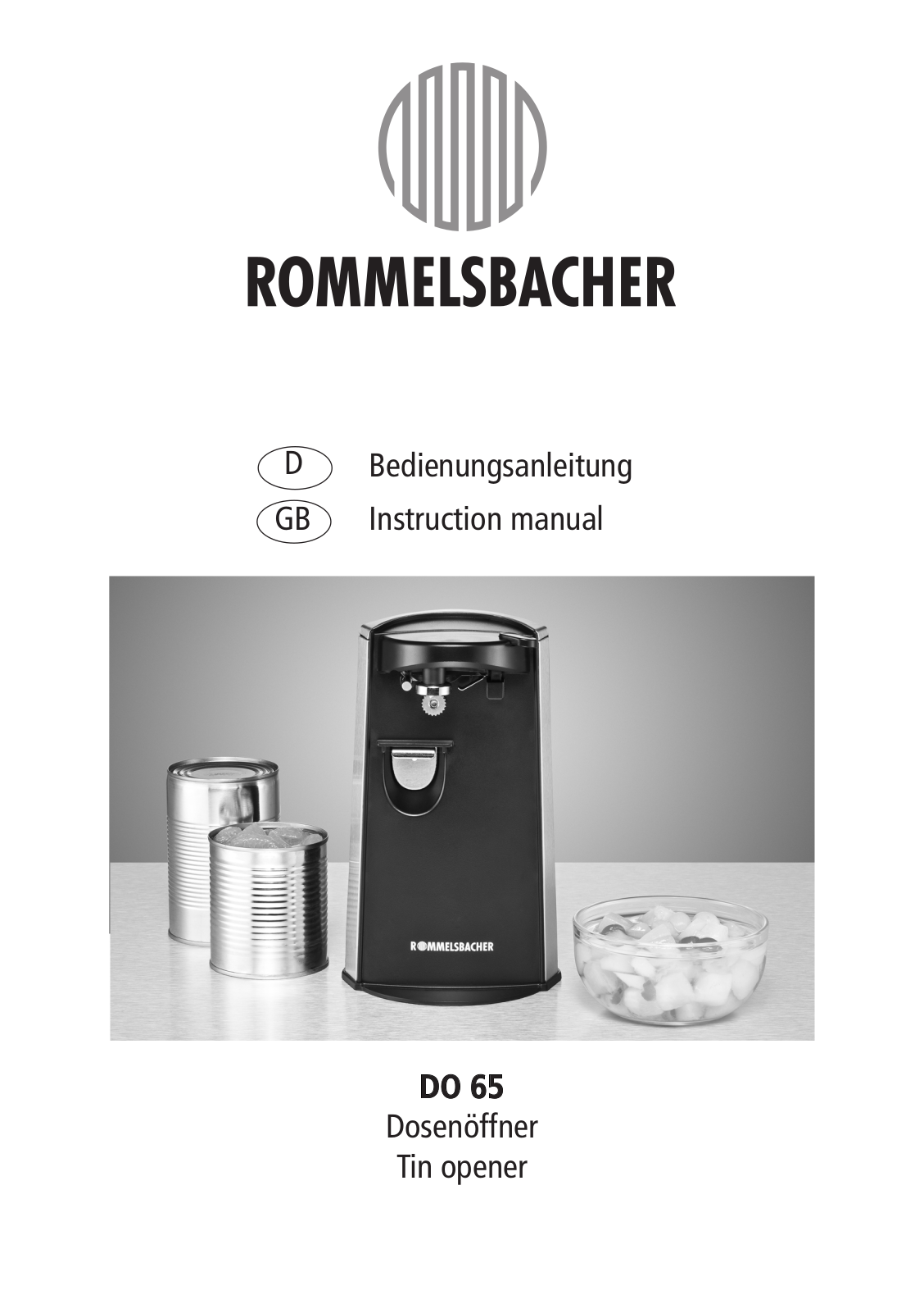 Rommelsbacher DO 65 operation manual