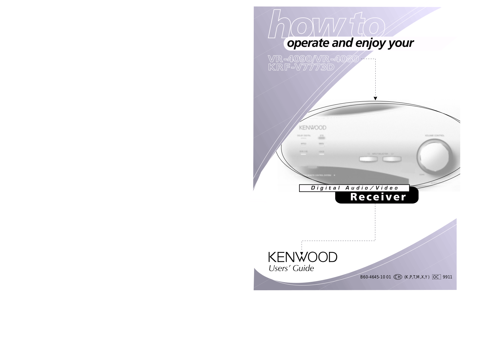 Kenwood VR-4080, VR-4090, KRF-V7773D User Manual