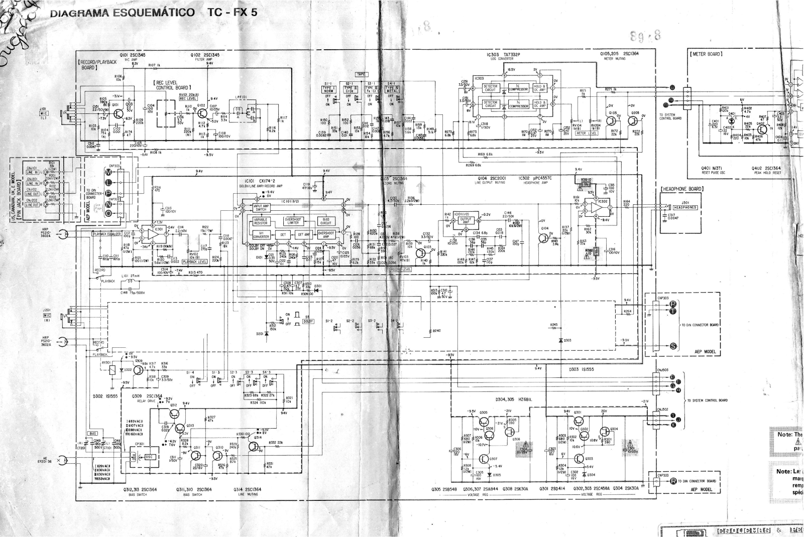 Sony TC-FX5BS Schematic