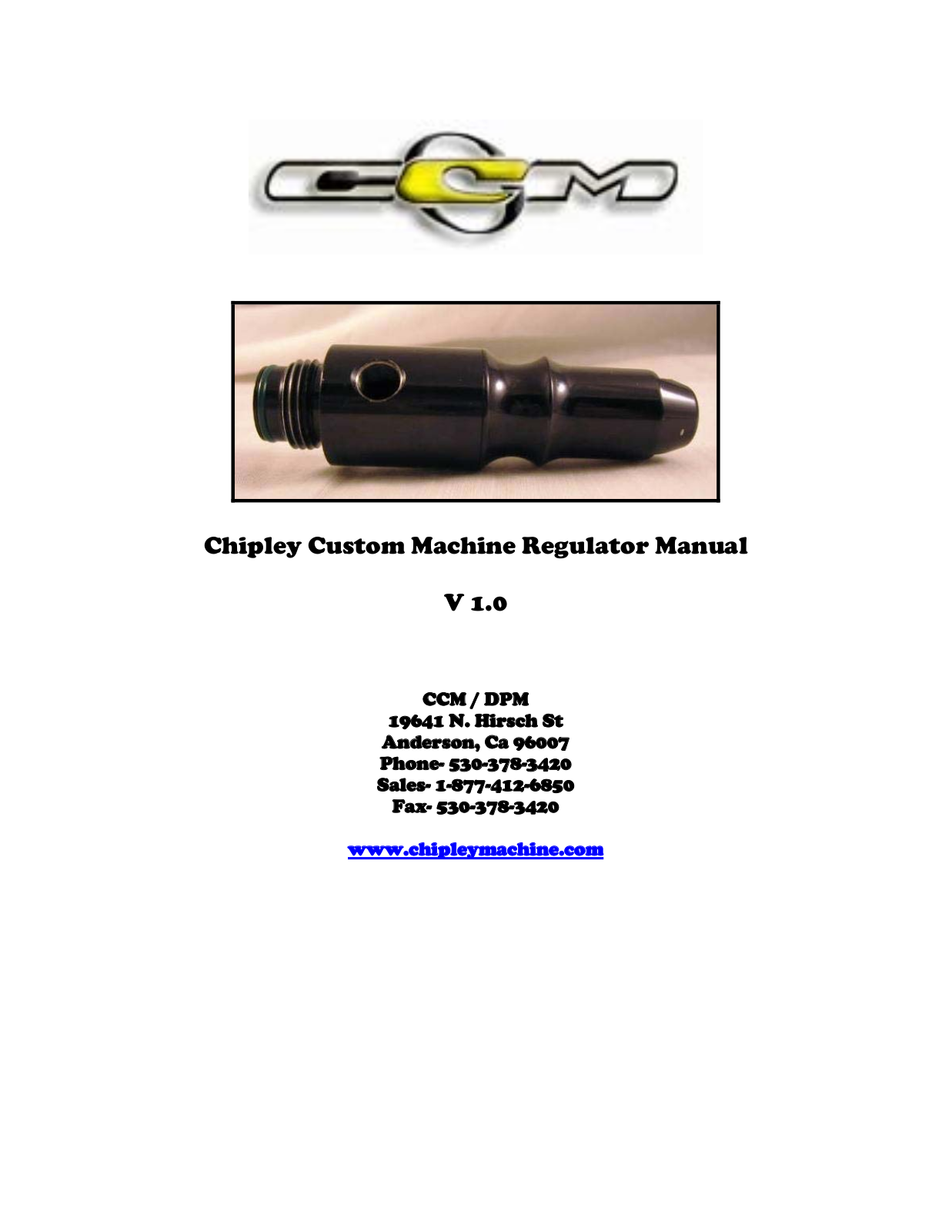 CCM Regulator User Manual