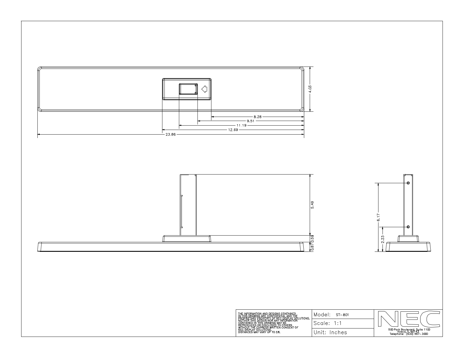 NEC V801-PC, V801 Mechanical Drawings