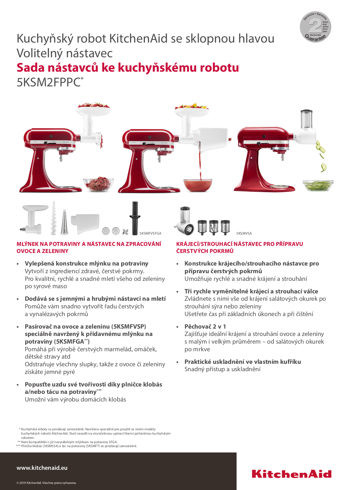 KitchenAid 5KSM2FPPC User Manual