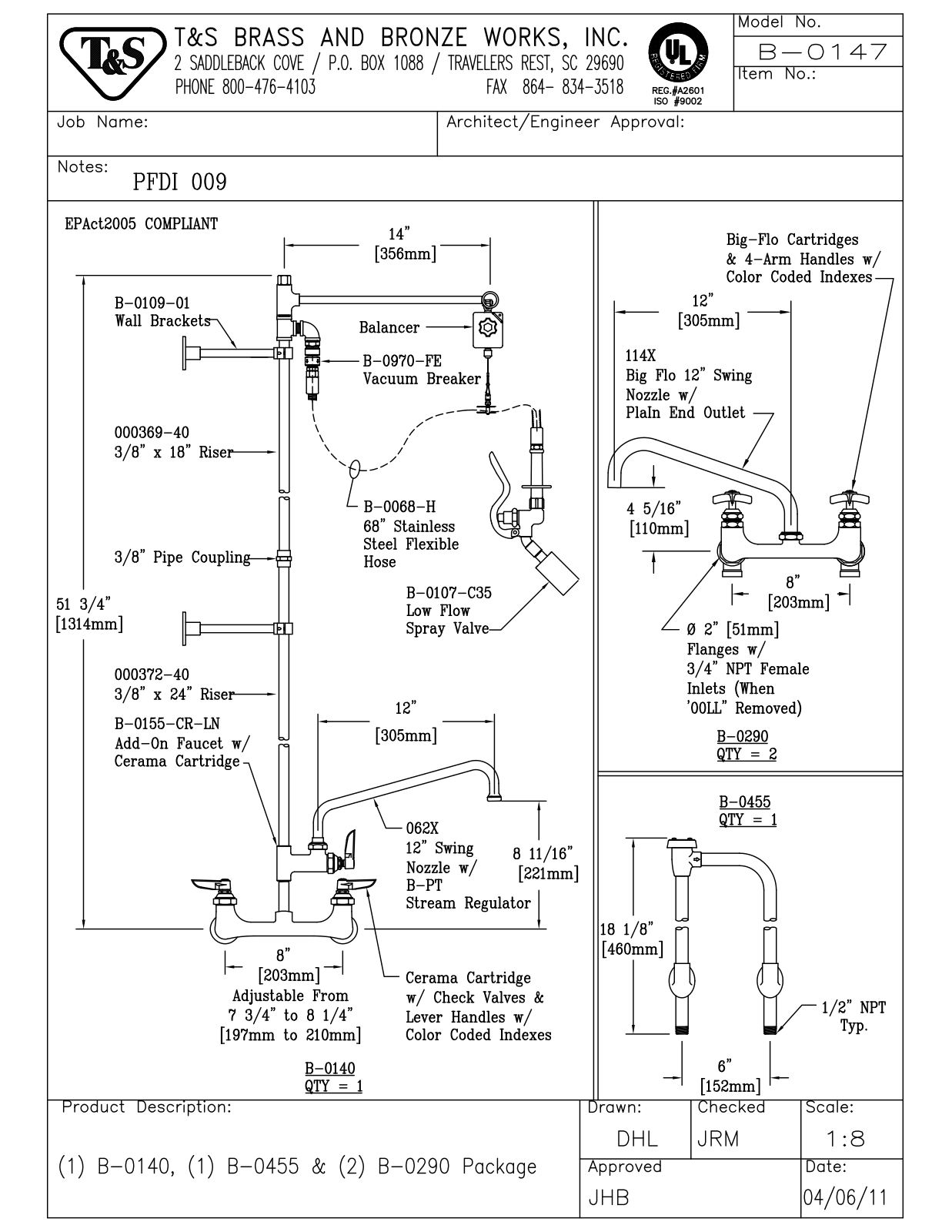 T&S Brass B-0147 User Manual