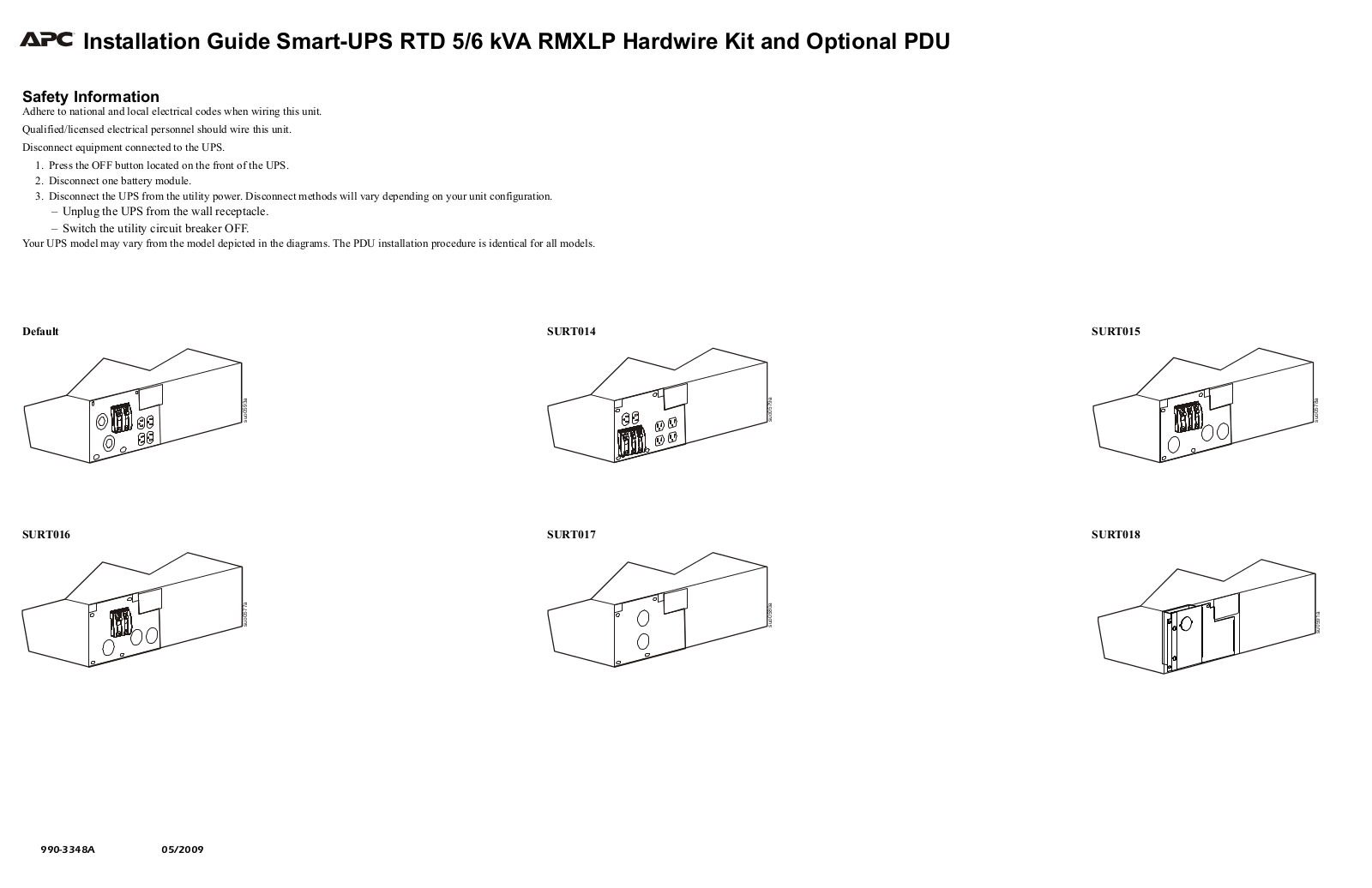 Schneider Electric Smart-UPS RTD Installation Guide - ManualMachine.com