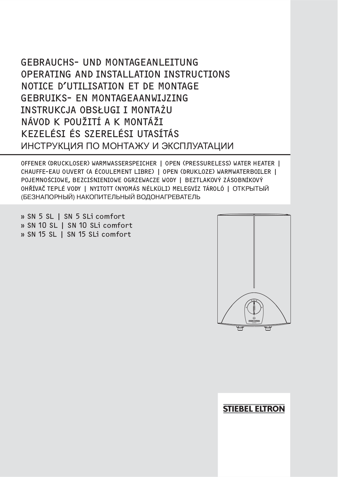 STIEBEL ELTRON SNSLi User Manual