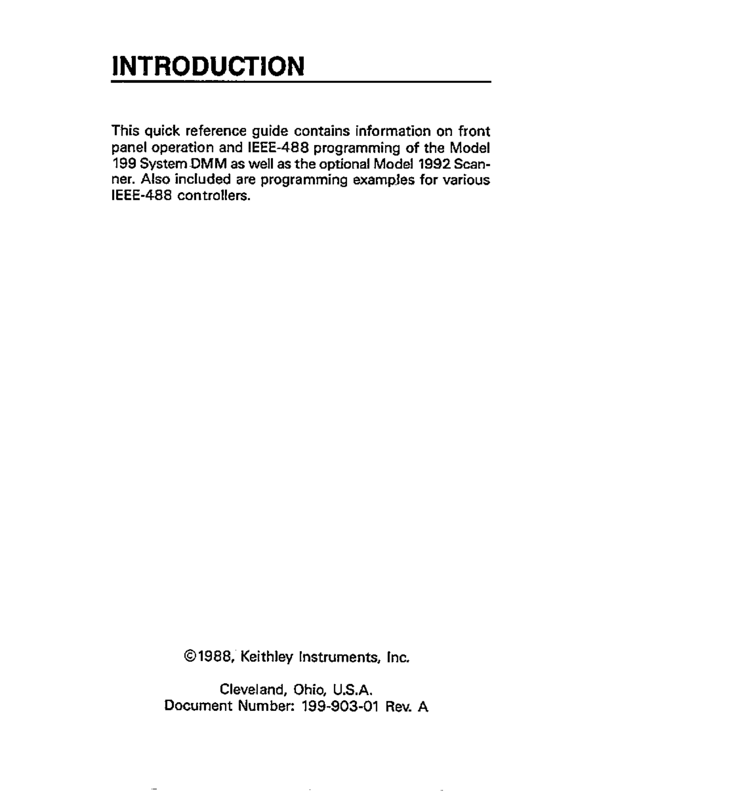Keithley 1992, 199 User Manual - ManualMachine.com