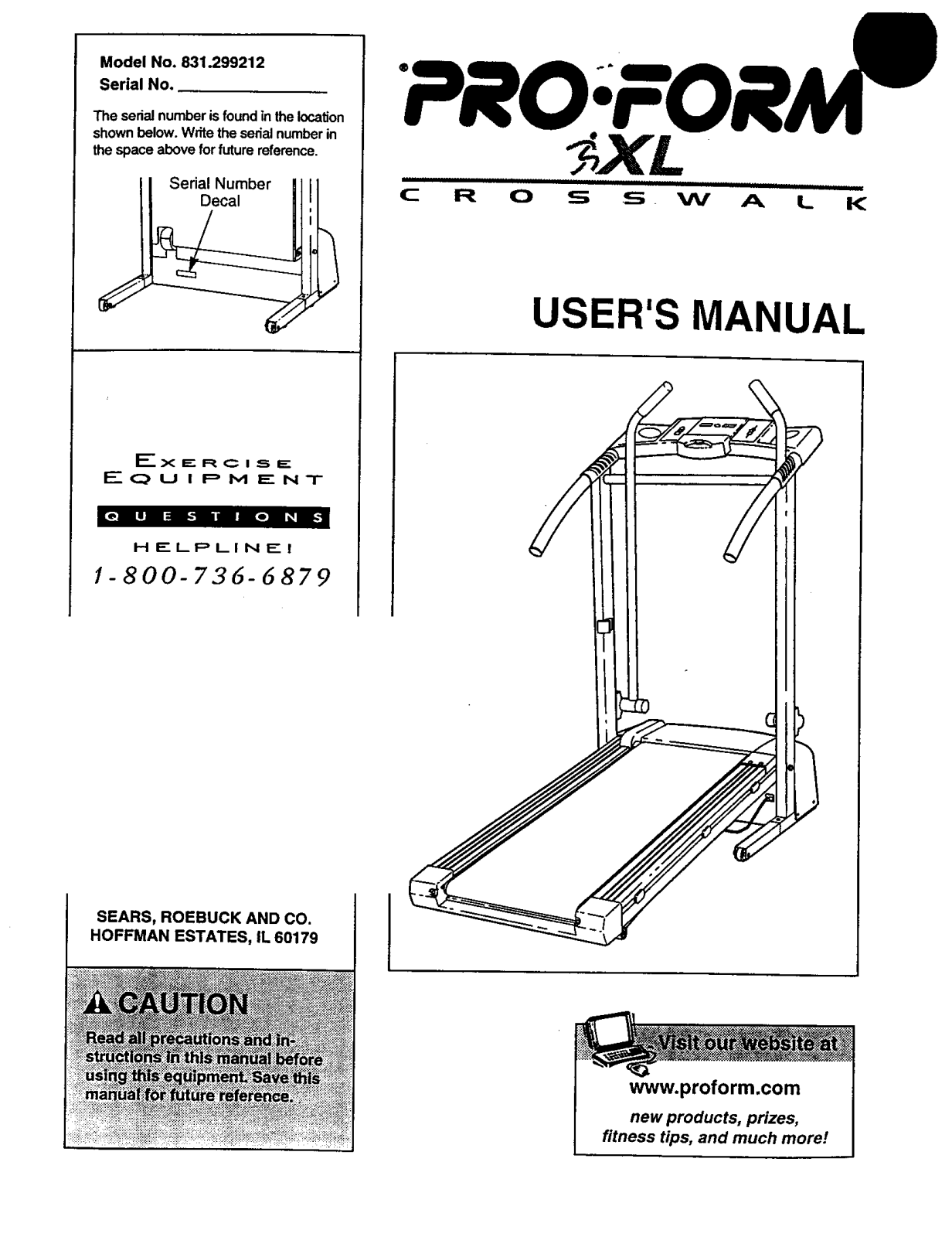 Proform 831299212 Owner’s Manual