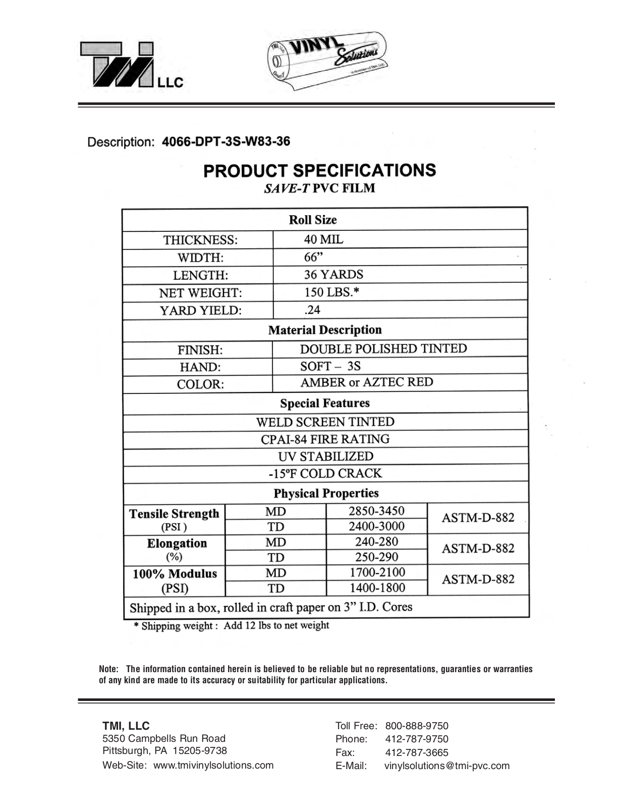 Tmi 4066-DPT-3S-W83-36 User Manual