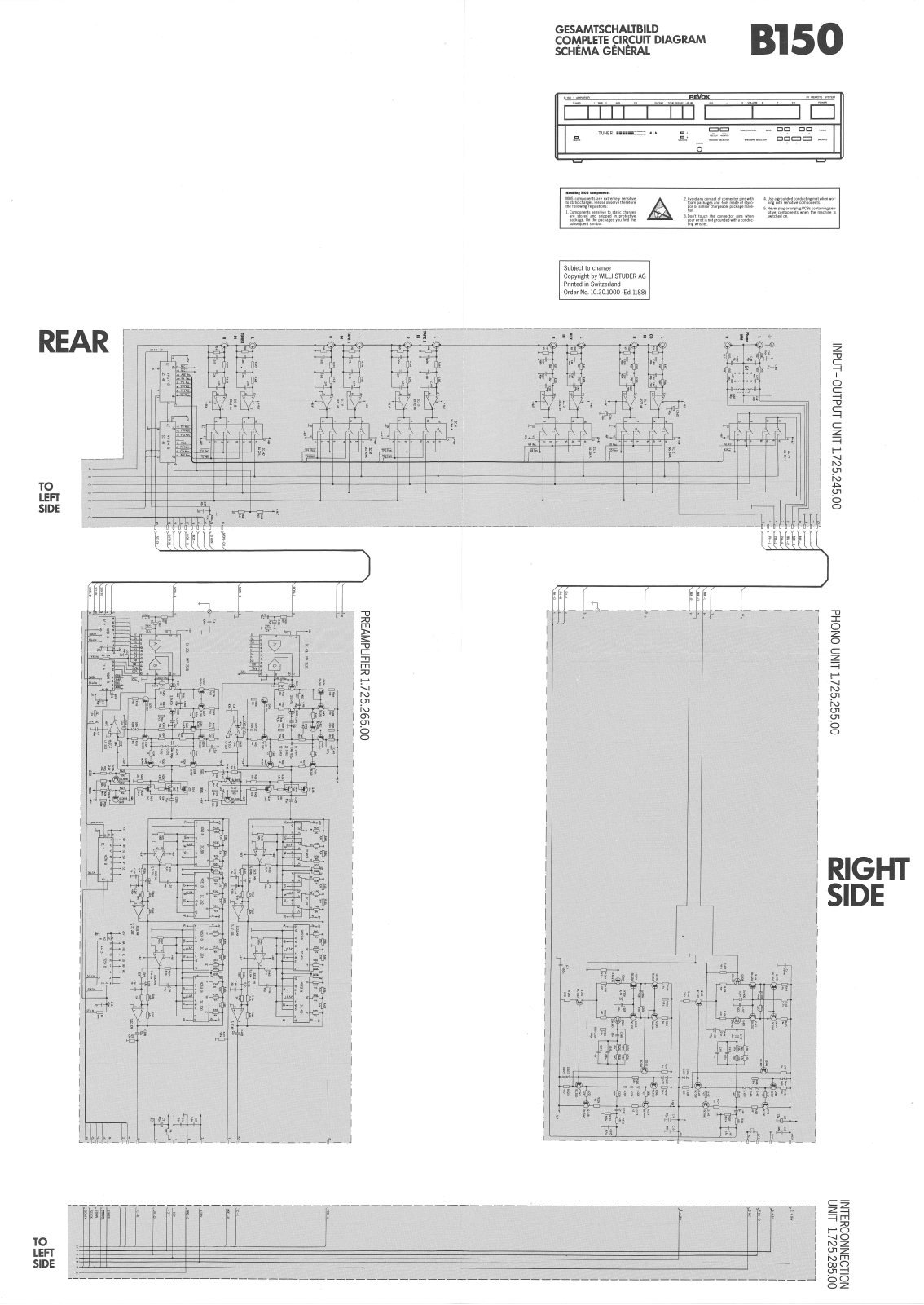 Revox B-150 Schematic