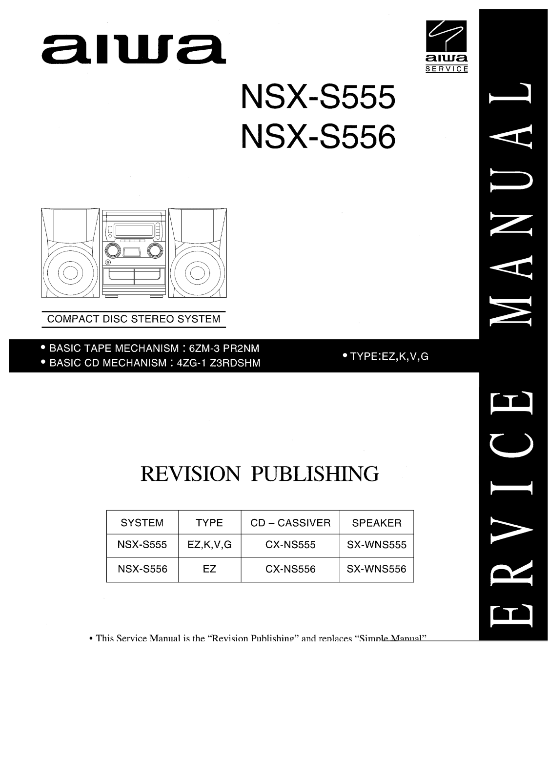 Aiwa NSX-S556 Service Manual